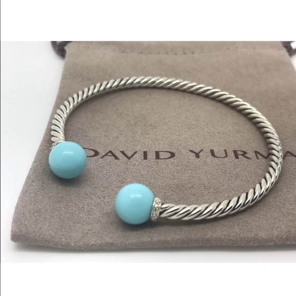 David Yurman Jewelry - David Yurman turquoise & Diamonds Solari bracelet